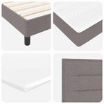 vidaXL Lit boxspring avec matelas avec matelas Taupe 80 x 200 cm tissu