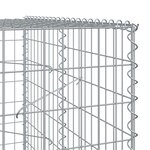 vidaXL Panier gabion avec couvercle 250x100x200 cm fer galvanisé