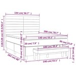 vidaXL Sommier à lattes de lit et matelas Vert foncé 140x200cm Velours