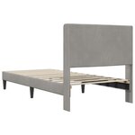 vidaXL Cadre de lit avec tête de lit Gris clair 100 x 200 cm Velours