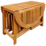 vidaXL Ensemble à manger d'extérieur pliable 5Pièces Bois d'acacia solide