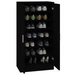 vidaXL Armoire à chaussures Noir 55x35x108 cm Bois d'ingénierie