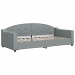 vidaXL Lit de repos gris clair 90x200 cm Tissu