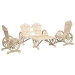 vidaXL Salon de jardin 4 Pièces bois de sapin massif