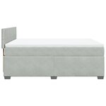vidaXL Sommier à lattes de lit et matelas Gris clair 160x200cm Velours