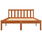 vidaXL Cadre de lit sans matelas cire marron 120x190cm bois pin massif