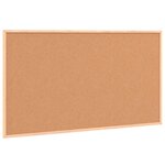 vidaXL Tableau blanc magnétique avec cadre bois de pin massif 100x55cm