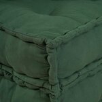 vidaXL Pouf modulaire vert 70x70x36 tissu
