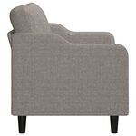 vidaXL Canapé à 2 places Taupe 140 cm Tissu