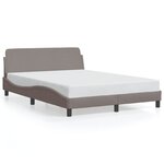 vidaXL Cadre de lit sans matelas taupe 120x200 cm tissu
