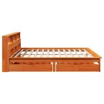 vidaXL Lit bibliothèque sans matelas cire marron 180x200 cm pin massif