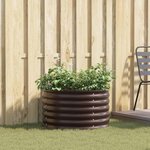 vidaXL Jardinière surélevée Marron 80 x 80 x 44 cm Acier