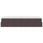 vidaXL Cadre de lit ottoman avec matelas marron foncé 90x190 cm tissu
