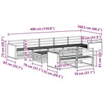 vidaXL Ensemble de canapés d'extérieur 9 Pièces