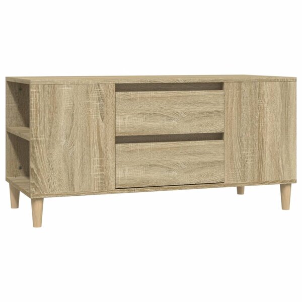 vidaXL Meuble TV Chêne sonoma 102x44 5x50 cm Bois d'ingénierie