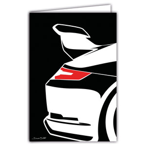 69-1111 Carte Voiture de Sport Luxe Automobile Lignes emblématiques Illustration Graphique Moderne Design épuré coloré Objet de Collection pour Passionné -Avec Enveloppe 12x17cm -Fabrication française