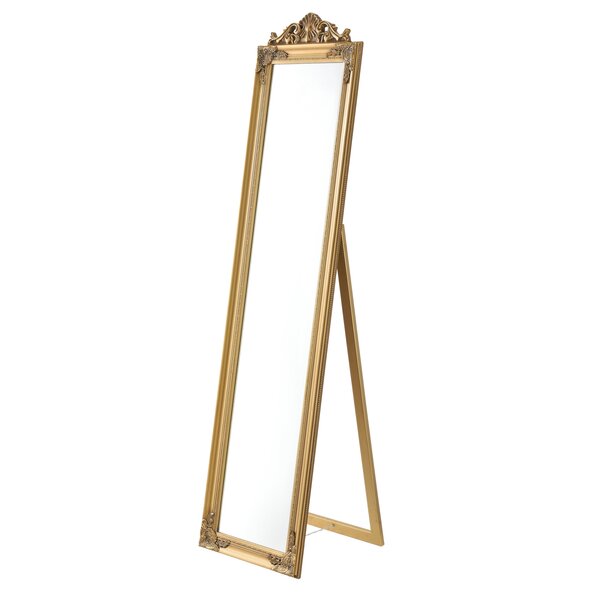 Miroir sur pied inclinable 160 x 40 cm doré 03_0007962