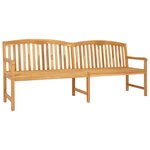 vidaXL Banc en Bois Sculpté en Rose 228 x 60 x 90 cm Naturel