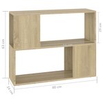 vidaXL Meuble TV Chêne sonoma 80x24x63 cm Bois d'ingénierie