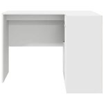 vidaXL Bureau d'angle 2 Pièces Blanc 102 x 50 x 75 cm Bois d'ingénierie