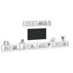 vidaXL Ensemble de meubles TV 6 Pièces Blanc Bois d'ingénierie