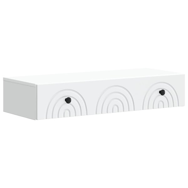 vidaXL Table d'appoint murale Blanc 87 5 x 34 5 x 17 cm