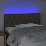 vidaXL Tête de lit à LED Taupe 100x7x78/88 cm Tissu