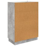 vidaXL Buffet Gris béton 66 x 34 5 x 92 cm Bois d'ingénierie