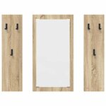 vidaXL Porte-manteau mural Montage mural Chêne sonoma 96 x 1 5 x 90 cm