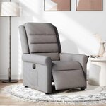 vidaXL Fauteuil inclinable électrique Taupe Tissu