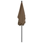 vidaXL Parasol de jardin avec mât 210x140 cm Taupe