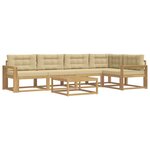 vidaXL Ensemble de canapés d'extérieur 6 pc Blanc et Beige Polyester