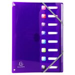 Trieur Extensible En Polypropylène 8 Compartiments Iderama Pp - A4 - Couleurs Assorties - X 8 - Exacompta