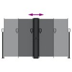 vidaXL Auvent latéral rétractable noir 140x1200 cm