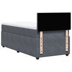 vidaXL Sommier à lattes de lit et matelas Gris foncé 80x200 cm Velours