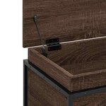 vidaXL Boîte de rangement avec couvercle chêne marron bois ingénierie