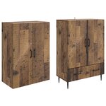 vidaXL Ensemble de Meubles 2 Pièces 66 x 34 5 x 95 cm Bois d'ingénierie