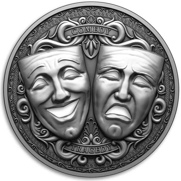 Pièce de monnaie en Argent 2000 Francs g 62.2 (2 oz) Millésime 2025 COMEDY AND TRAGEDY