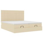 VidaXL Cadre de lit ottoman avec matelas crème 160x200 cm tissu