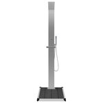 vidaXL Douche d'extérieur avec receveur de douche WPC Acier inoxydable