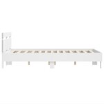 vidaXL Cadre de lit sans matelas blanc 135x190 cm