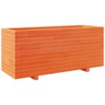 vidaXL Jardinière cire marron 110x40x49 5 cm bois de pin massif