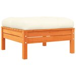 vidaXL Salon de jardin 12Pièces avec coussins cire marron bois pin massif