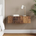 vidaXL Table d'appoint murale 87 5 x 34 5 x 17 cm Bois d'ingénierie