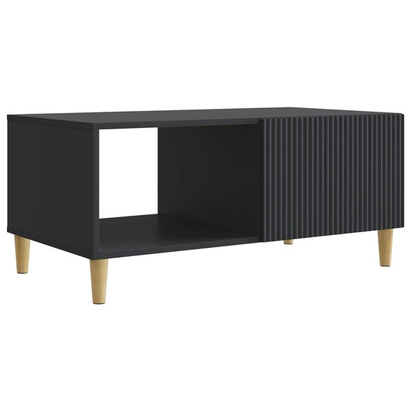 vidaXL Table basse Noir 90 x 50 x 40 cm Bois d'ingénierie