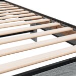 vidaXL Cadre de lit sonoma gris 75x190 cm bois d'ingénierie et métal