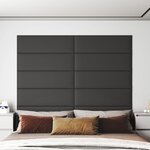 vidaXL Panneaux muraux 12 Pièces Gris 90x30 cm Similicuir 3 24 m²