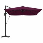vidaXL Parasol Roma à Bras Déporté Rouge  Noir 352 x 251 x 265 cm