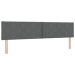vidaXL Lit à ressorts avec matelas Gris foncé 200 x 200 cm tissu