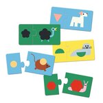 Djeco DJ08256 - Puzzle duo Animaux et formes